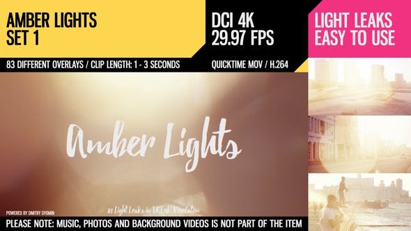 Amber Lights (4K Set 1) - 21246736 Videohive Download