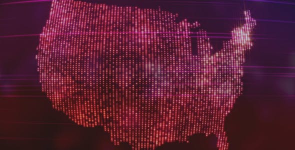 America Map Particles - Download 13666113 Videohive