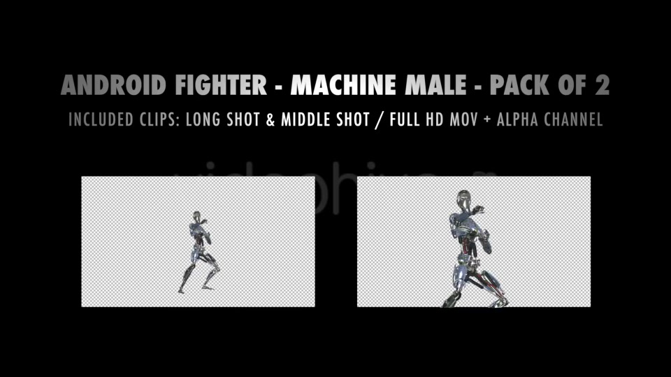 Android Fighter Machine Man Pack of 2 Videohive 14936998 Motion Graphics Image 9