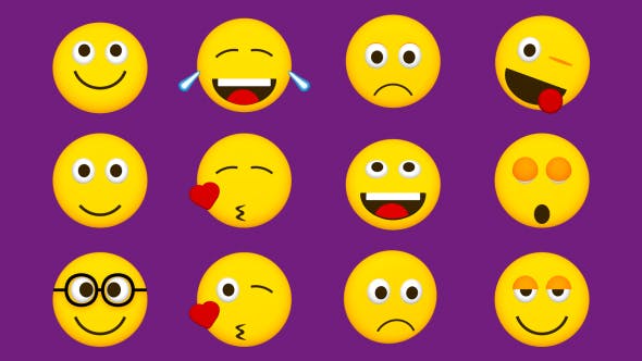 Animated Emoji Pack (Pack of 12) - Download 20974884 Videohive