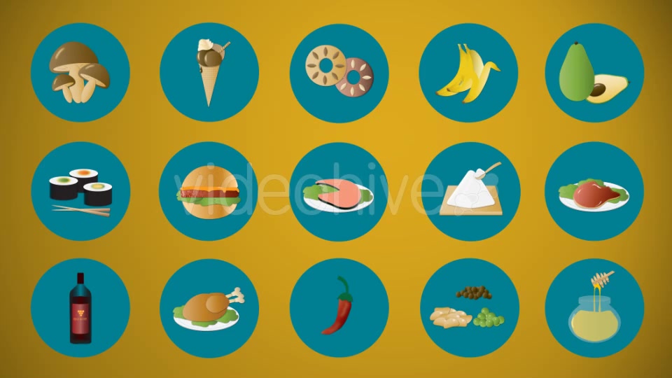 Animated Food Icons 2 Videohive 16324291 Motion Graphics Image 11