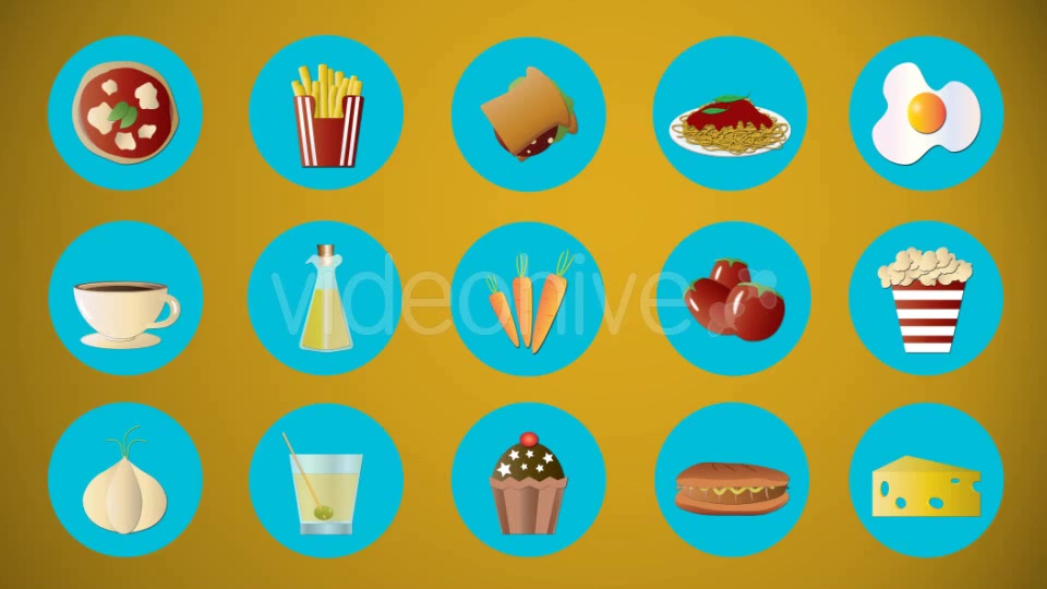 Animated Food Icons Videohive 16144698 Motion Graphics Image 11