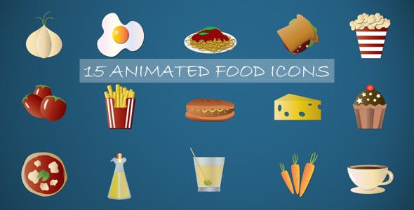 Animated Food Icons - Download 16144698 Videohive