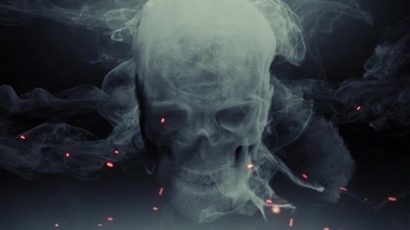 Animation Head Ghost Skull Smoke - Videohive 19905645 Download