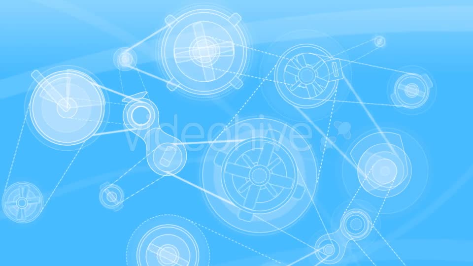 Animation Mechanisms, Blue Background Videohive 15354894 Motion Graphics Image 1