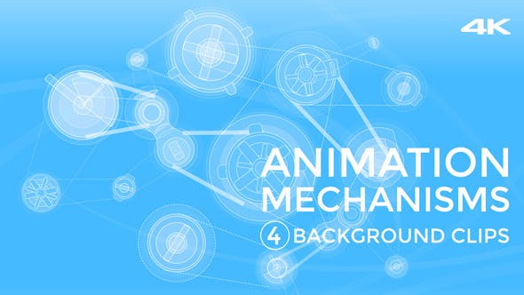 Animation Mechanisms, Blue Background - 15354894 Videohive Download