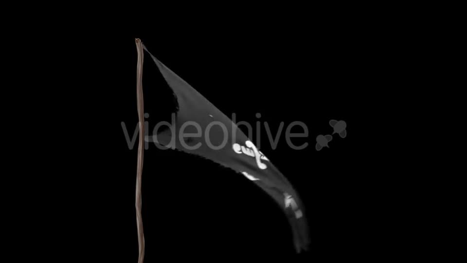Animation of a Pirate Flag with Alpha Channel Videohive 19362180 Motion Graphics Image 1