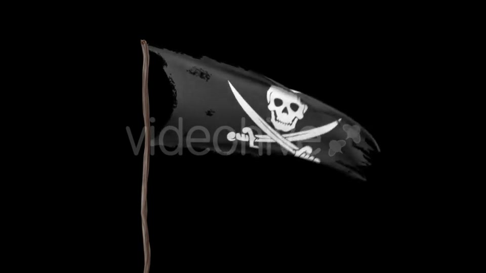Animation of a Pirate Flag with Alpha Channel Videohive 19362180 Motion Graphics Image 2