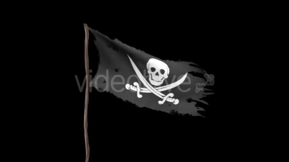 Animation of a Pirate Flag with Alpha Channel Videohive 19362180 Motion Graphics Image 4