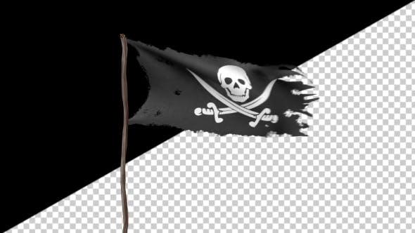 Animation of a Pirate Flag with Alpha Channel - Download Videohive 19362180