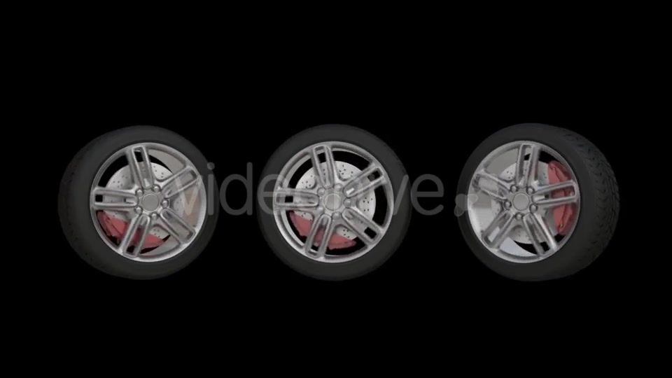 Animation of Automobile Wheels with Alpha Channel Videohive 19304808 Motion Graphics Image 10