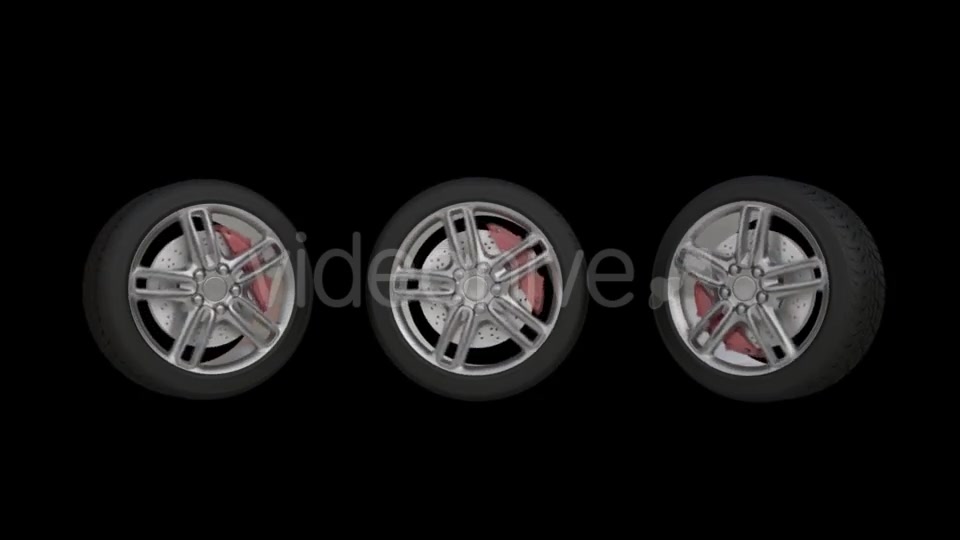 Animation of Automobile Wheels with Alpha Channel Videohive 19304808 Motion Graphics Image 11