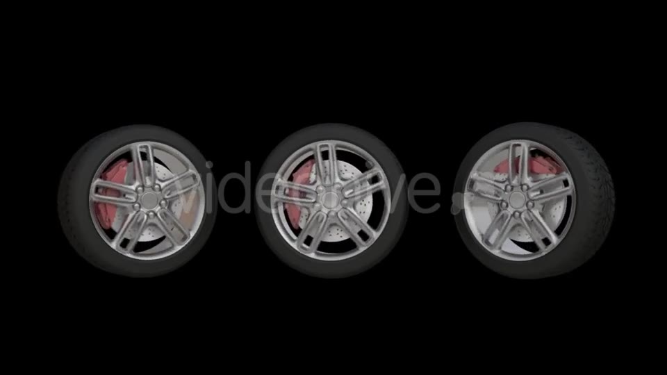 Animation of Automobile Wheels with Alpha Channel Videohive 19304808 Motion Graphics Image 2