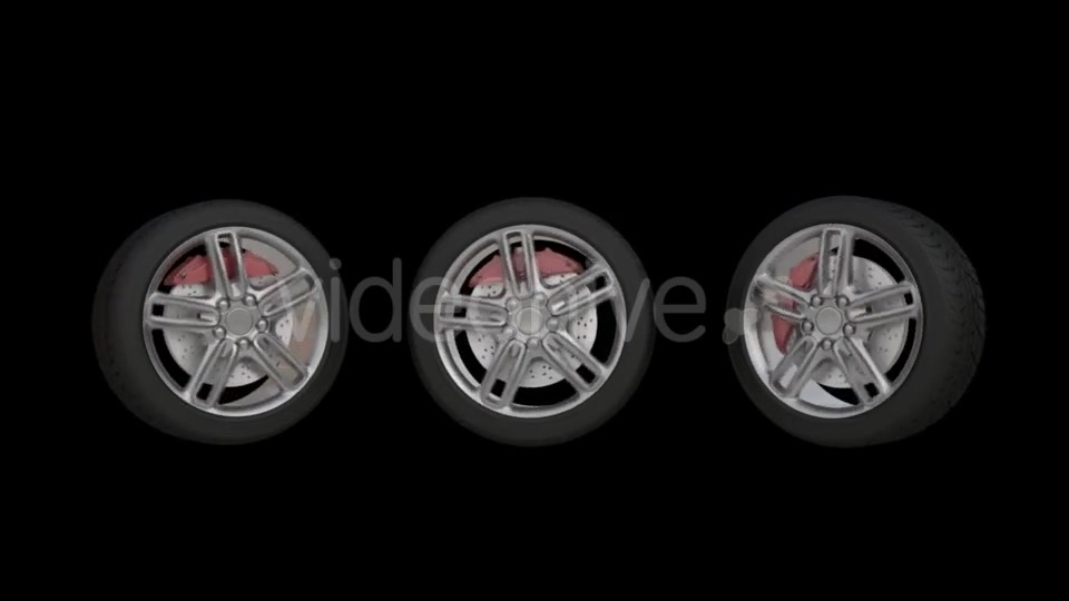 Animation of Automobile Wheels with Alpha Channel Videohive 19304808 Motion Graphics Image 4