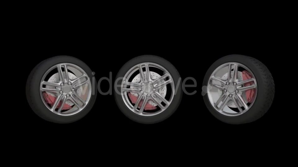 Animation of Automobile Wheels with Alpha Channel Videohive 19304808 Motion Graphics Image 5