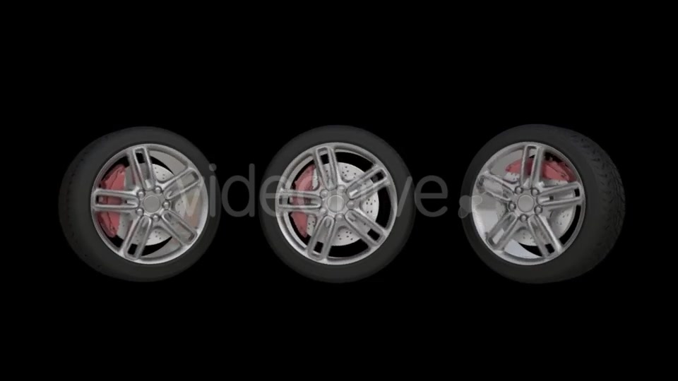 Animation of Automobile Wheels with Alpha Channel Videohive 19304808 Motion Graphics Image 7