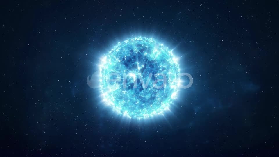 Approaching a Bright Blue Star in the Depths of Space Videohive 25787503 Motion Graphics Image 1