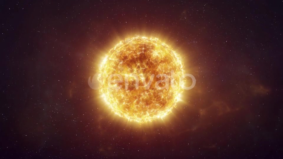 Approaching a Bright Orange Star in the Depths of Space Videohive 25787502 Motion Graphics Image 2