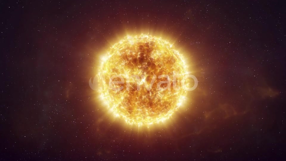 Approaching a Bright Orange Star in the Depths of Space Videohive 25787502 Motion Graphics Image 3