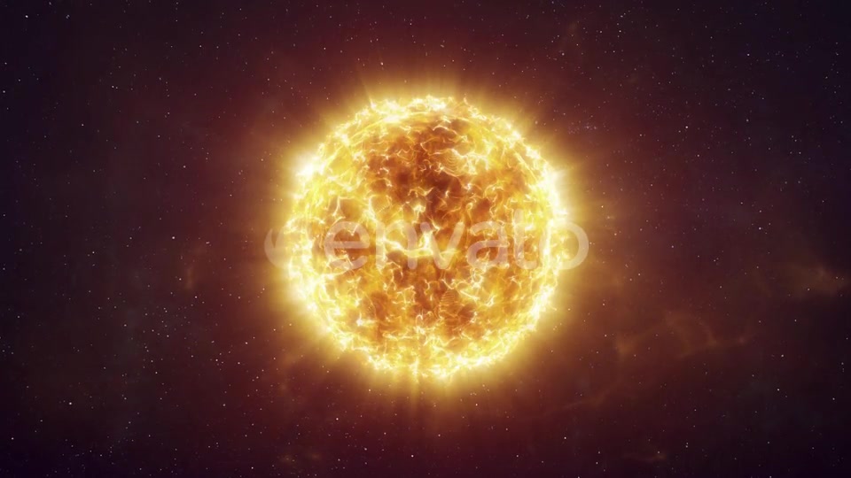 Approaching a Bright Orange Star in the Depths of Space Videohive 25787502 Motion Graphics Image 4