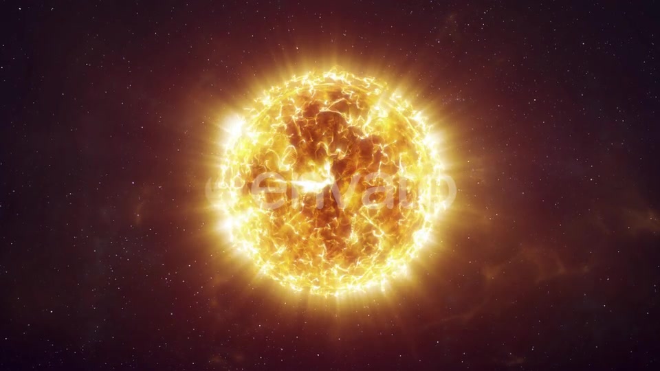 Approaching a Bright Orange Star in the Depths of Space Videohive 25787502 Motion Graphics Image 5