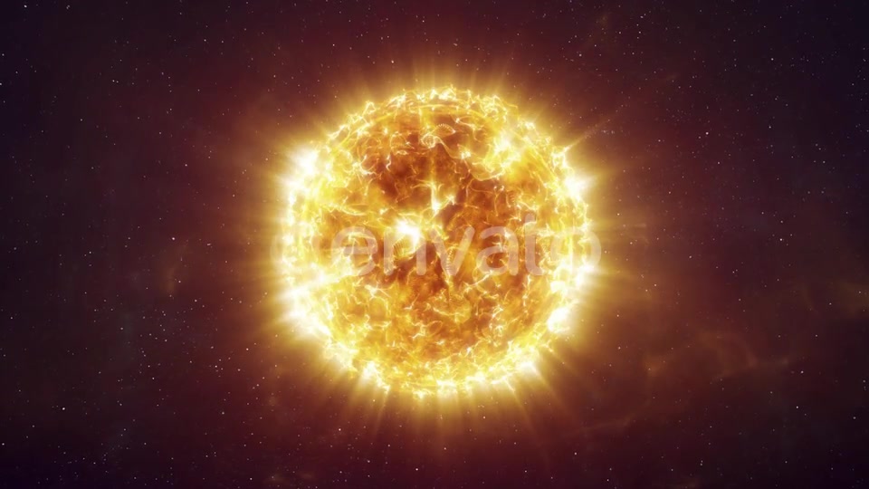 Approaching a Bright Orange Star in the Depths of Space Videohive 25787502 Motion Graphics Image 6