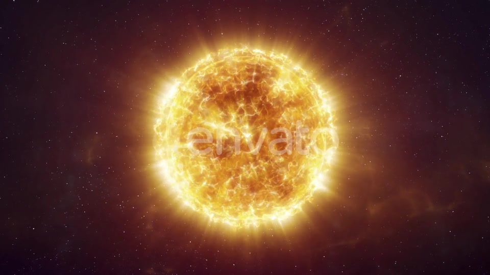 Approaching a Bright Orange Star in the Depths of Space Videohive 25787502 Motion Graphics Image 7