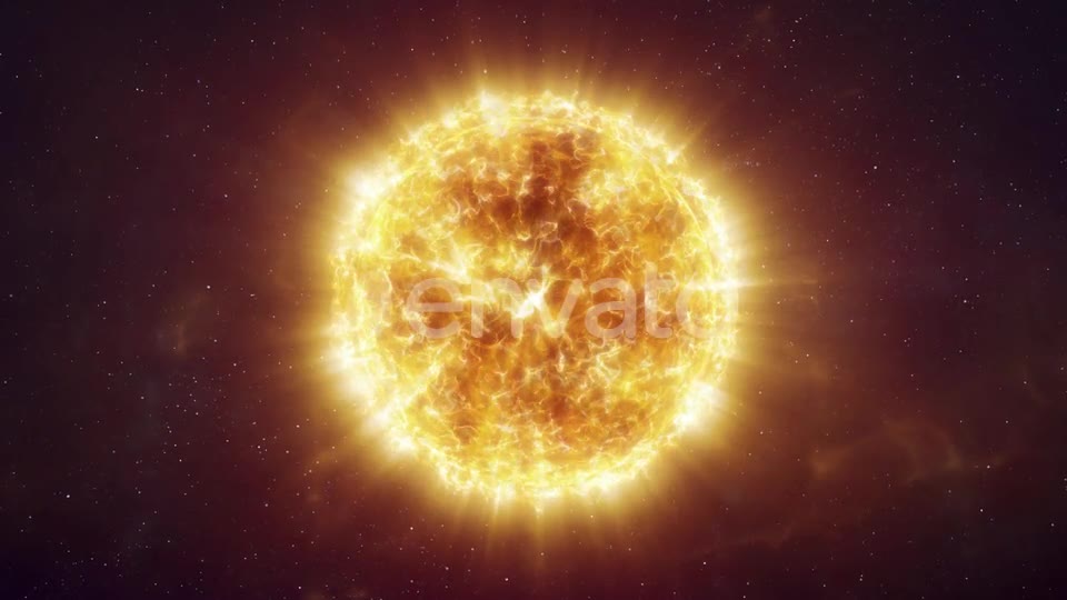 Approaching a Bright Orange Star in the Depths of Space Videohive 25787502 Motion Graphics Image 8
