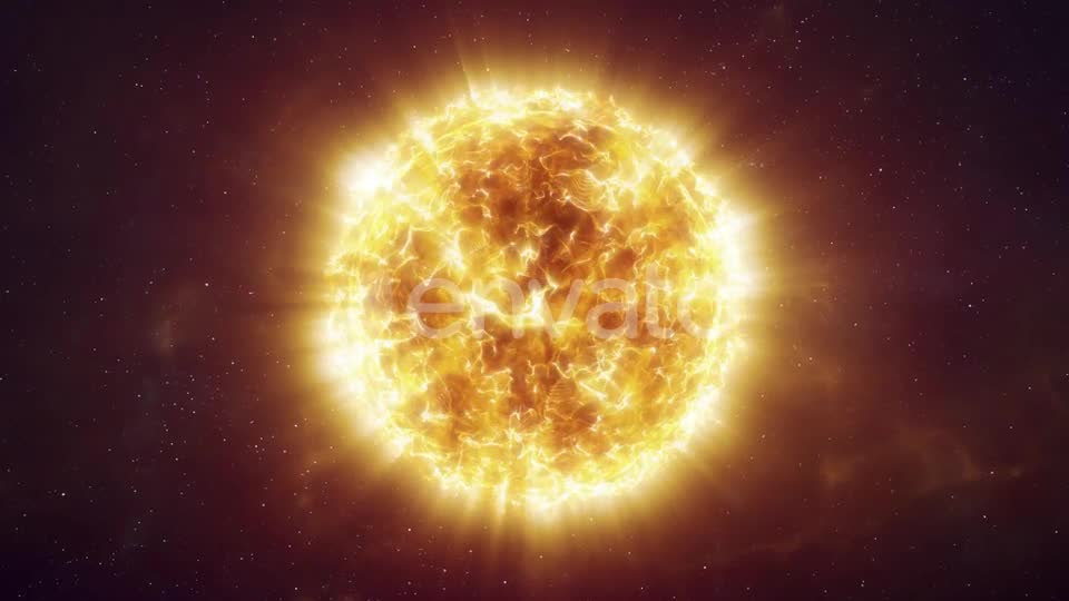 Approaching a Bright Orange Star in the Depths of Space Videohive 25787502 Motion Graphics Image 9