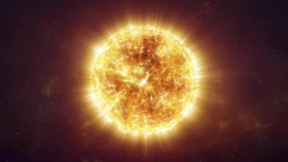 Approaching a Bright Orange Star in the Depths of Space - 25787502 Download Videohive