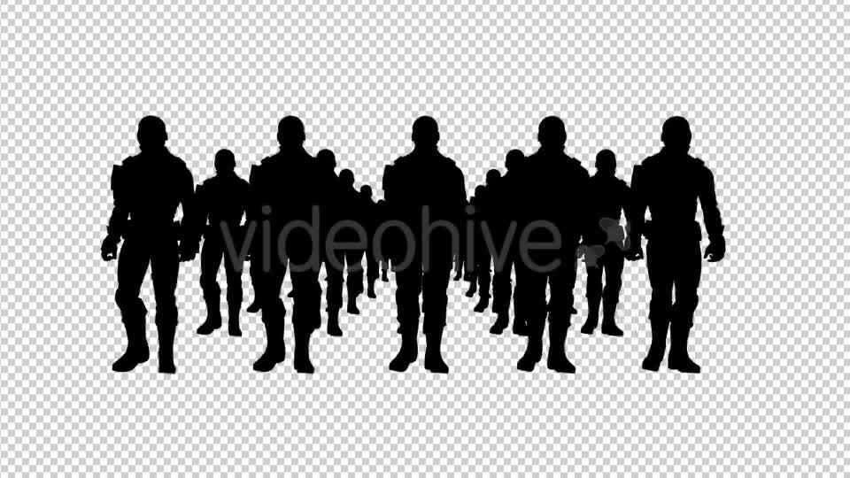 Armed Soldiers Silhouette Videohive 19963188 Motion Graphics Image 1
