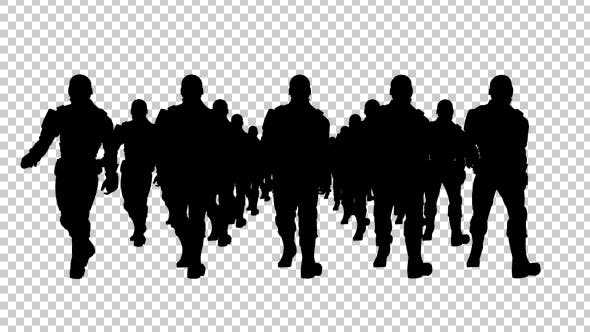 Armed Soldiers Silhouette - 19963188 Download Videohive