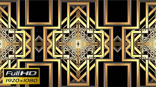 Art Deco Kaleidoscope Loop Background - 20478527 Download Videohive