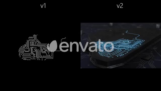 Artificial Intelligence & Digital Network Connected Cloud in Printed Circuit Board Videohive 22103565 Motion Graphics Image 1
