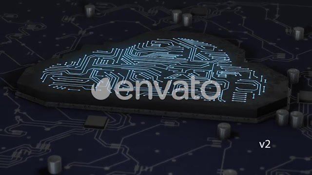 Artificial Intelligence & Digital Network Connected Cloud in Printed Circuit Board Videohive 22103565 Motion Graphics Image 10