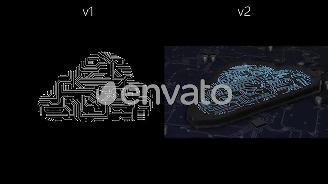 Artificial Intelligence & Digital Network Connected Cloud in Printed Circuit Board Videohive 22103565 Motion Graphics Image 2