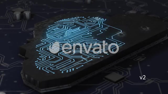 Artificial Intelligence & Digital Network Connected Cloud in Printed Circuit Board Videohive 22103565 Motion Graphics Image 5