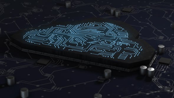 Artificial Intelligence & Digital Network Connected Cloud in Printed Circuit Board - 22103565 Download Videohive