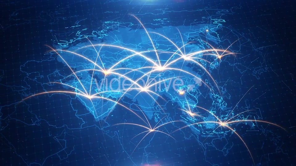 Asia Map Background with Connections 4K Videohive 21098392 Motion Graphics Image 4