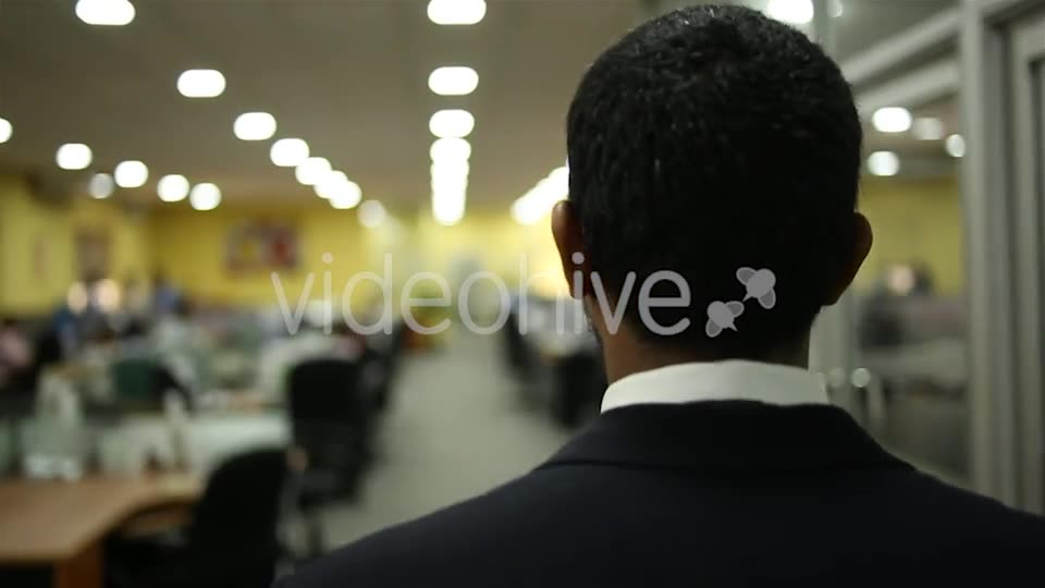 Asian Man Walking Through Office  Videohive 16394093 Stock Footage Image 2