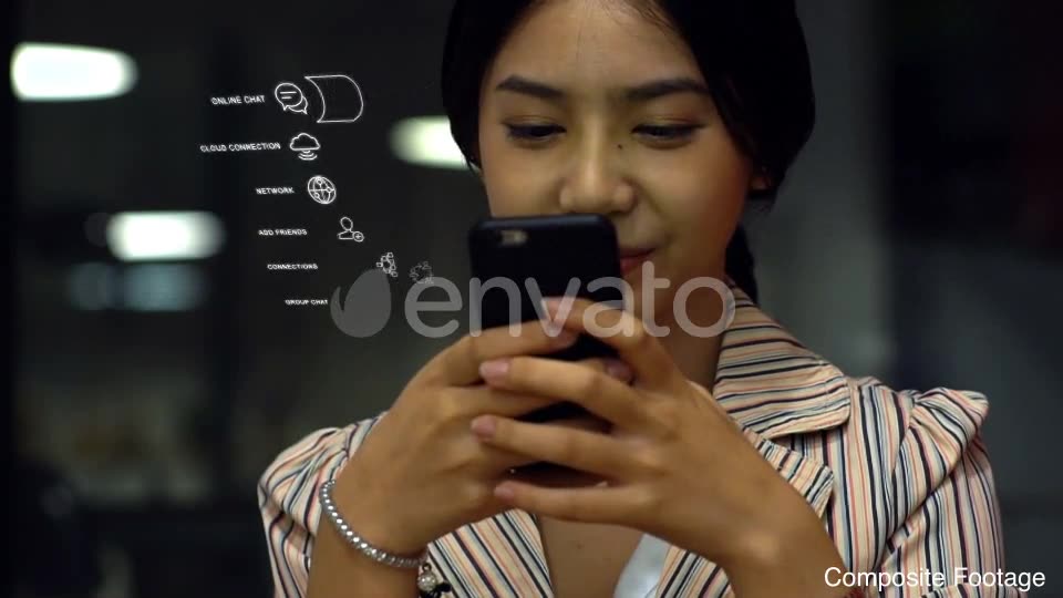 Asian Teenage Girl Using a Mobile Phone to Buy Online Products Videohive 21879990 Motion Graphics Image 2
