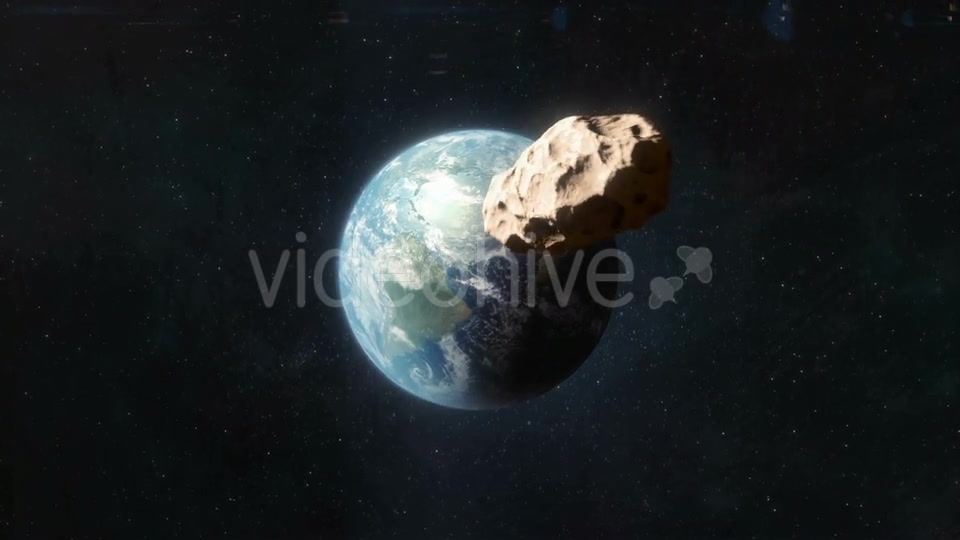 Asteroid Approaching the Planet Earth Videohive 21388281 Motion Graphics Image 2