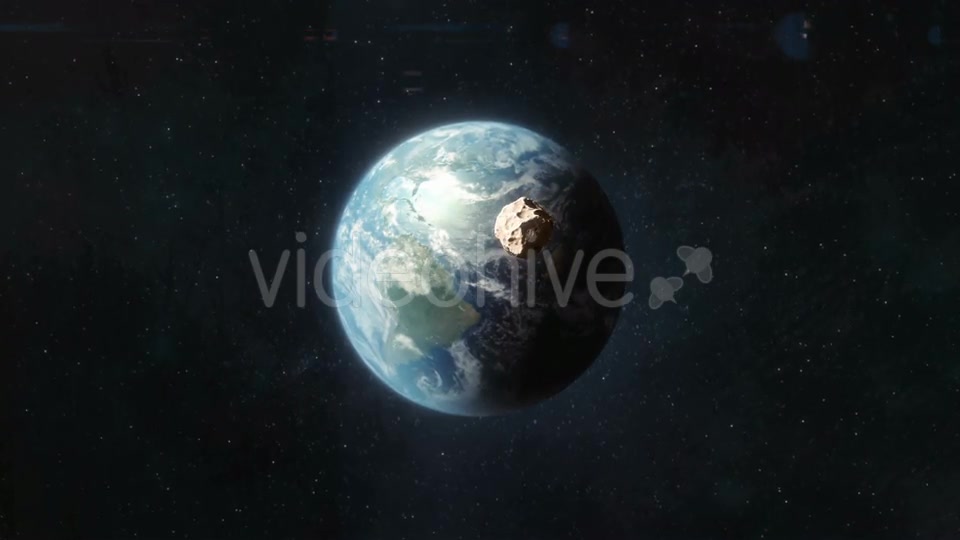 Asteroid Approaching the Planet Earth Videohive 21388281 Motion Graphics Image 3