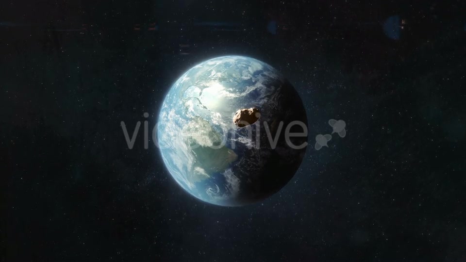 Asteroid Approaching the Planet Earth Videohive 21388281 Motion Graphics Image 4