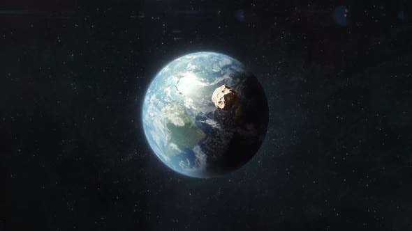 Asteroid Approaching the Planet Earth - Videohive 21388281 Download