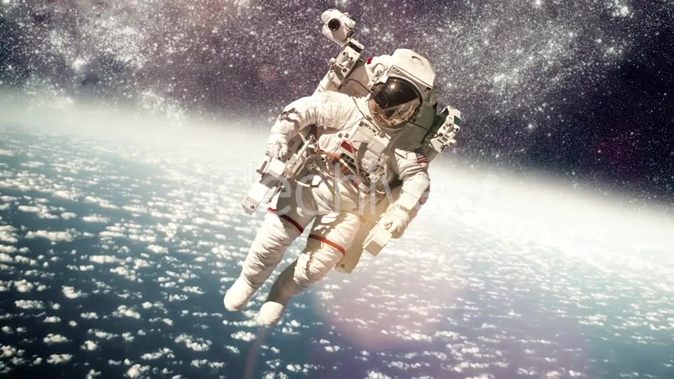 Astronaut In Outer Space Against The Planet Earth Videohive 15330844 Motion Graphics Image 2
