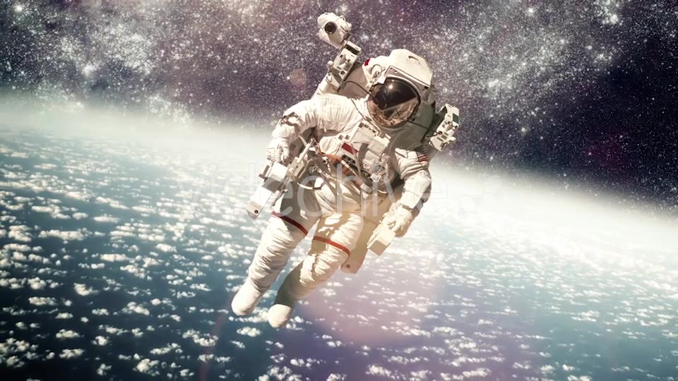 Astronaut In Outer Space Against The Planet Earth Videohive 15330844 Motion Graphics Image 3