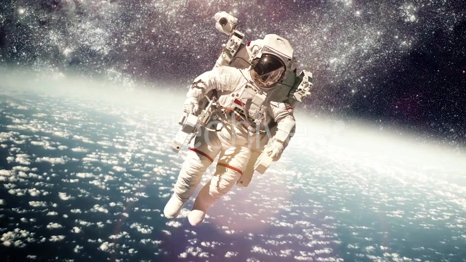 Astronaut In Outer Space Against The Planet Earth Videohive 15330844 Motion Graphics Image 4