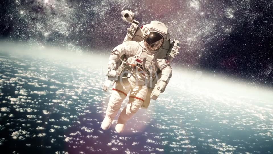 Astronaut In Outer Space Against The Planet Earth Videohive 15330844 Motion Graphics Image 6