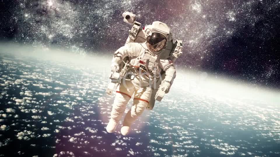 Astronaut In Outer Space Against The Planet Earth Videohive 15330844 Motion Graphics Image 7